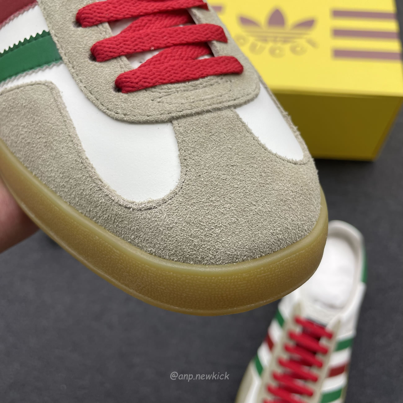 Adidas X Gucci Gazelle White Green Red 726487 Aaa43 9547 (9) - www.newkick.vip
